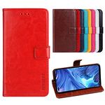 Case for Ulefone Note 10 PU Leather Wallet Flip has Kickstand function and Card Slots with Magnetic Buckle Phone Cover for Ulefone Note 10-Red