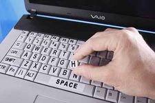 AliMed Laptop Keyboard Stickers - Black On White