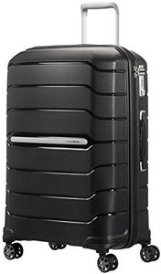 Samsonite Flux - Spinner M, Expandable Suitcase, 68 cm, 75/85 L, Black (Black)