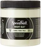 Speedball Art Products Night Glow Fabric Screen Printing Ink, 8 oz, White