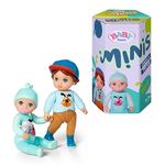 BABY born Minis Online Double Pack 5 Henry and Leon 906064 - 6.5cm Doll with Colour Change Effects and 7cm Doll with Removeable Cap - Suitable for Kids From 3+ Years