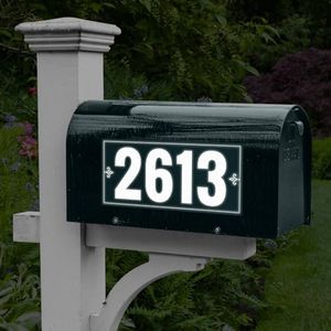 Sigo Signs Reflective Mailbox Numbers Sticker for Outside, 6 Inch, For Mailbox, Windows, Cars, Door, Trucks and Homes, Four Character Address Numbers, Businesses, 3M EGP Outdoor Sign, Made in USA by