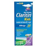 Claritin Kids Syrup Allergy Medication - 24 Hour Non-Drowsy Kids Allergy Medicine, Antihistamines For Kids, Fast Allergy Relief Of Itchy Watery Eyes, Sneezing, Runny Nose, Itchy Skin and Hives, 120mL