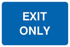 Viking Signs MR585-A4L-3M"Exit Only" Sign, 3 mm Rigid Plastic, 200 mm H x 300 mm W, Blue