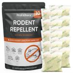 Natural Rodent Repellent Pouches for Mouse: Peppermint Oil Mouse Repellent - Extra Strength Repel Mice for Indoor Use in Car,RV,Boat,Garage,Shed,Cabin - 10 Scent Pouches