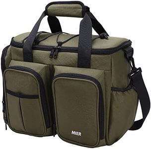 MIER Lunch Box for Men Heavy Duty 20 Cans Large Insulated Lunch Bag Leakproof Soft Cooler Bags with Multiple Pockets for Adult Women Work (Army Green, Large)