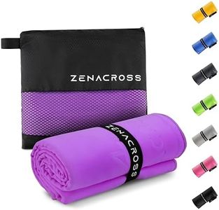 ZENACROSS Serviette Microfibre - Serviette Sport Compacte, Séchage Rapide et Absorbante Taille S - Violet - 50x30cm