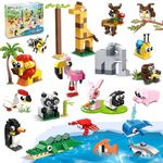 HOGOKIDS Party Favors for Kids - 20 Pack Animals Building Blocks Toy for Easter Gifts Goodie Bags Stocking Stuffer Classroom Prizes Building Set, Valentines Day Birthday Gift for Boys Girls Ages 6-12+