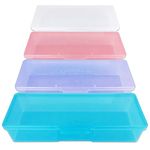 Beauticom Personal Box Storage Case for Professional Manicurist Nails Pedicure (Large Size) (4 Pieces Mix Color, Mix Color: Pink, Blue, Frosted, Purple)