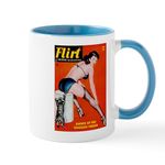 CafePress Flirt Pin Up Girl in Black Mug 11 oz (325 ml) Ceramic Coffee Mug