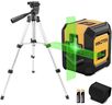 Nikotek Green Laser Level with Tripod, Self-Leveling Bright Green Beam Horizontal and Vertical Cross Line Laser for Home Decoration DIY etc.Carrying Pouch Battery&Tripod Included