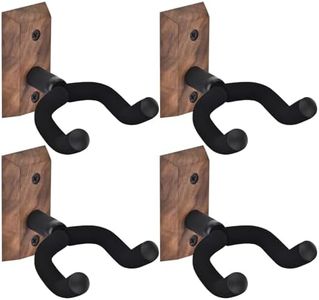 Confezione da 4 porta chitarra da muro, supporto chitarra muro con gancio morbido regolabile per chitarre di tutte le dimensioni, ganci per chitarra a parete a forma di U per chitarra acustica