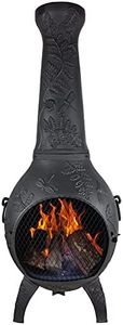 The Blue Rooster Dragonfly Cast Aluminum Chiminea in Charcoal