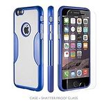 iPhone 6S Case, Blue White - Rugged, Thin, and Lightweight, iPhone 6 Case (2014) / Apple iPhone 6S (2015), Includes [Tempered Glass Screen Protector & Professional Camera Hood], by SaharaCase