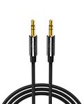 CableCreation 3.5mm TRS Audio Cable, 3.5mm Male to Male Auxiliary Aux Cable Compatible with Phone, Tablet, Headphone, MP3 Player, Car/Home Stereo, Laptop Black 1.5FT