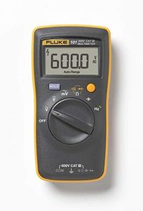 Fluke 101 Digital Multimeter 6000 Counts Volt Meter IP40 AC/DC Volt & Ohm Tester Continuity Test with Buzzer Portable Electrical Tool Tests Live Wire