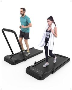 GarveeLife 2 in 1 Folding Treadmill, [2.25 HP] [0.6-3.8 MPH] [265LBS MAX] [No Assembly] for Running Walking, Folding Treadmill, Under Desk Treadmill for Apartment Office Home Workout