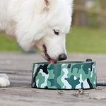 (Camouflage) - Heated Pet Bowl, Petfactors Outdoor 2.2L Pet Thermal Water Bowl, Dog Cat Heated Water Bowl with Long Chew Resistant Cord and Waterproof ON/OFF Switch