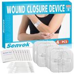 Senvok Emergency Wound Closure Device 4 Pcs - Upgraded Zip Stitch Wound Closure Strips - Butterfly Bandages Laceration Closure Strips for Quick, Painless, Stitchless Wound Closure