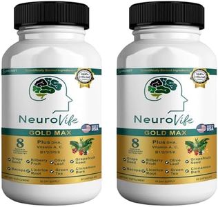 GREENVIFY NeuroVife Gold Max Brain Support Supplement | 8 Natural Extracts with DHA, Vitamins A, C, B Complex | 60 Veggie Capsules | Made in USA (2)