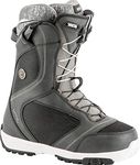 Nitro Snowboards Women's Monarch TLS '19 Lightweight Snowboard Shoe Snowboard Boot with Quick Lacing System All-Round Freestyle Freeride Soft Boot Girls Warm Boots, Black, 24.5