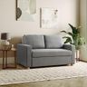 Serta Tulsa 66.1" Convertible Sleeper Loveseat, Full Size, Dreamcoil Comfort, FingerGuard Pinch Point Protection, Boucle Fabric, Grey