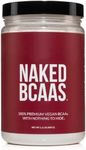 NAKED BCAAs Amino Acids Powder - 100 Servings - Vegan Unflavored Branched Chain Amino Acids 500 grams | 100% Pure 2:1:1 Formula - Instantized All Natural BCAA Powder Supplement to Boost Muscle Growth (Unflavored)