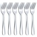 Evanda Dessert Forks 6 Pieces 14cm, Stainless Steel Pastry Forks Set, Fruit Forks, Mini Cake Forks, Appetizer Forks for Home, Wedding, Party, Cafe, Restaurant, Dishwasher Safe.