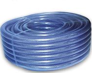 25mm (1") Clear Braided PVC Hose Pipe - 10m Length - Heavy Duty, Water, Airline, Compressor, Food Grade