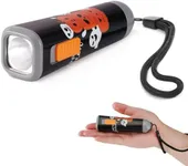 EverBrite Halloween Flashlights Halloween Gifts, Small LED Flash Light Handheld Torch with Lanyard 3AAA Battery Included, 1 Pack-Black