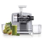 Omega Juicer JCUBE500SV Cold Press 365 Slow Masticating Juice Extractor and Nutrition System with Onboard Storage, 120-Watts, Silver