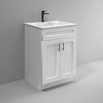 White Shaker Sink Base Bathroom Vanity Ready-to-Assemble Cabinet 24"/30"/36" Wide (24" Width)