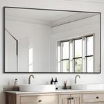 DESBING Black Bathroom Mirror for W