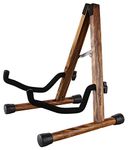 Wood Guitar Stand, Guitar Floor Stand, Acoustic Electric Wooden A Frame Folding Guitar Holder Adjustable for Bass, Cello, Mandolin, Banjo, Ukulele (Zebra Wood)