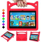 Riaour Case for Ƒỉṛⱸ 8 inch Tablet 2022, Light Weight Shockproof Hand-Free Kids Case, Not for iPad/Lenovo/Samsung/Alcatel 8" Tablet, Red