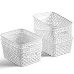 Set of 6 Plastic Storage Baskets - 