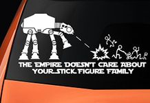 Level 33® Star Wars Inspired 'The Empire Doesnt Care About Your Stick Figure Family" ATAT - Vinyl Decal