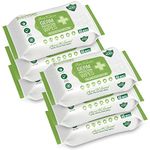 AROKLEEN 99.99% 288 Count Germ Protection Multipurpose Thick & Soft Wet Wipes, 100% Alcohol-Free, Disinfectant Sanitizer Wet Wipes for Skin & Surfaces, Aloe Vera Fragrance, Anti Germ Pack of 6
