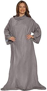 Snuggie- The Original Wearable Blanket That Has Sleeves, Warm, Cozy, Super Soft Fleece, Functional Blanket with Sleeves & Pockets for Adult, Women, Men, As Seen On TV- Light Grey