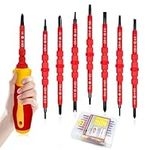 TRUEIN 8 Piece Precision Screwdriver Set, VDE Magnetic Screwdriver Sets in Case, Hand Tools Insulated Screwdriver Sets, Electrical Tool Driver Set with Soft-Grip for Home and Professional Use