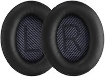 kwmobile Ear Pads Compatible with Bose Quietcomfort 35 35II 25 15 / QC35 QC35II QC25 QC15 Earpads - 2X Replacement for Headphones - Black