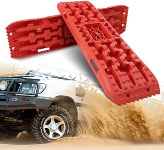 LIEKUMM 2PCS Traction Boards with Jack Lift Base, Heavy Duty Recovery Boards with 10 Tonnes Capacity, Recovery Tracks for Sand/Mud/Snow, Off-road Recovery Traction Boards for SUVs, ATVs, Cars