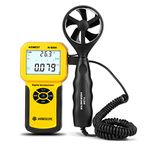 AIOMEST Pro HVAC Anemometer-Air Flow Velocity Meter AI-826A Wind Speed Gauge,Handheld Wind Tester Measuring Airflow Movement Temp with Max AVG Current