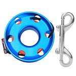 Finger Spool Reel, Scuba Diving Finger Spool 30m/50m Stainless Steel Blue Diving Spool Reel for Diving Supplies Snorkeling Underwater