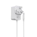 Meidom 12V 2A Power Supply Adapter, 5ft/1.5m Power Cable, Jack 5.5mm x 2.5mm, AC 110-240V UK Universal Power Adapter for Led Mirror, Cabinet Light, Audio/Video, Wireless Router etc., White