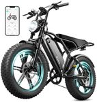 TST Electric Bike for Adults, 1500W Peak Brushless Motor 100 Miles Fat Tire E Bike with 48V 25Ah Removable Battery 20" All-Terrain Electric Bike Full Suspension