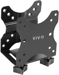 VIVO Adjustable Thin Client Mini PC Mount Bracket, CPU VESA Under Desk and Monitor Arm Computer Holder, Black, MOUNT-PC05C