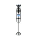 Kent SS Hand Blender 450W | Variable Speed Control | Turbo Switch For Fast Blending | Detachable Shaft For Easy Cleaning | Hot & Cold Blending | Low Noise Dc Motor - Stainless Steel, 450 Watts, Silver