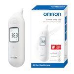 OMRON Gentle Temp 533, Infrared Digital Ear Thermometer for Babies, Children and Adults, In-Ear Thermometer with High-Speed 1-Second Measurement and Probe Cover-Free Design, White