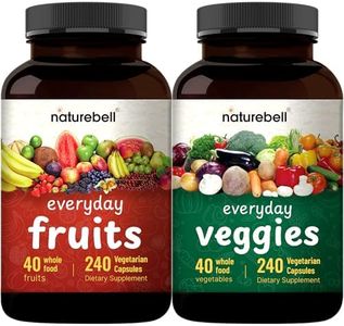 Fruit and Veggies Supplement – 480 Total Vegetarian Capsules | Balance of Natural 40 Whole Fruits & Veggies Blend | Fresh Superfood Formula with Vitamins and Minerals – Non-GMO